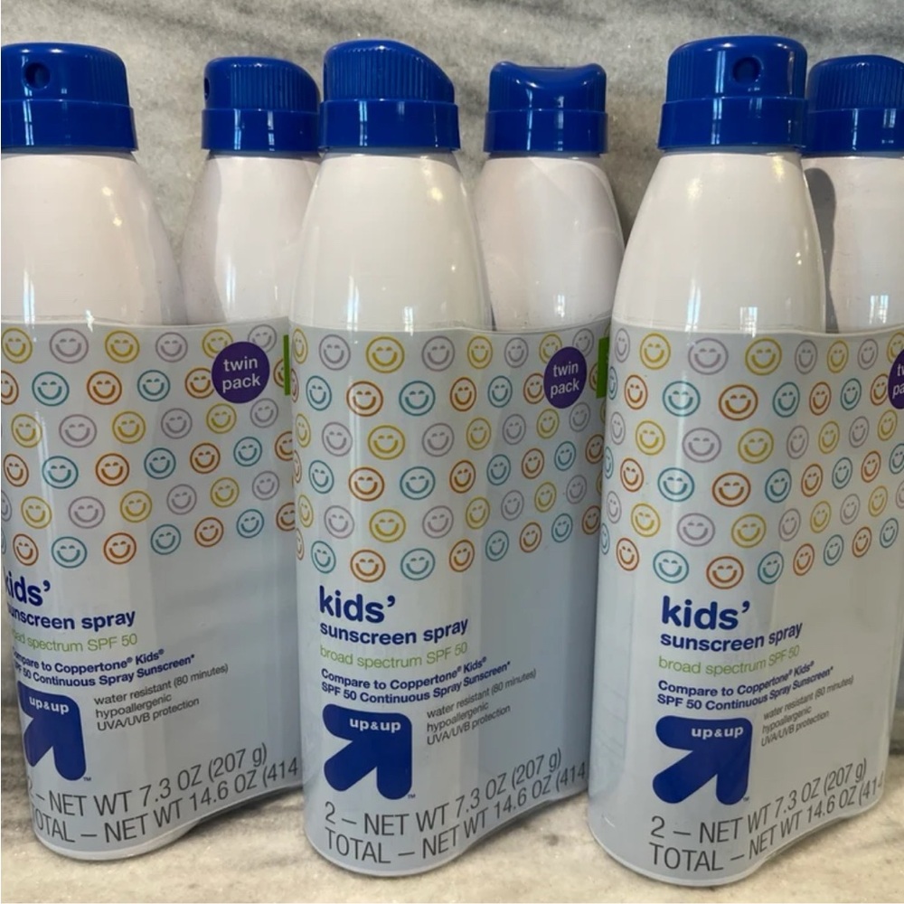 3 Twin Packs of Kids' Sunscreen Spray - SPF50 -14.6oz/2pk- up&up